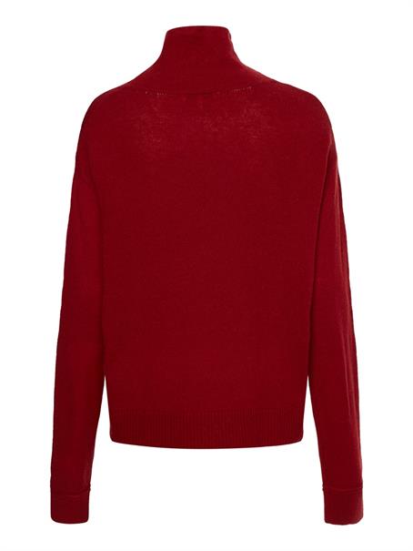 SOFTWOOL MOCK-NK SWEATER rouge