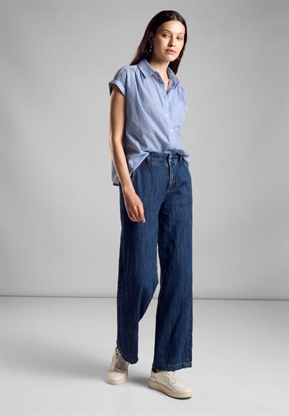 Sommer Bluse mit Streifen original blue