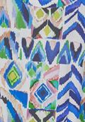 Sommer Print Kleid vanilla white
