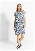 Sommer Print Kleid vanilla white