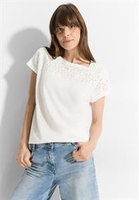 Sommer T-Shirt vanilla white