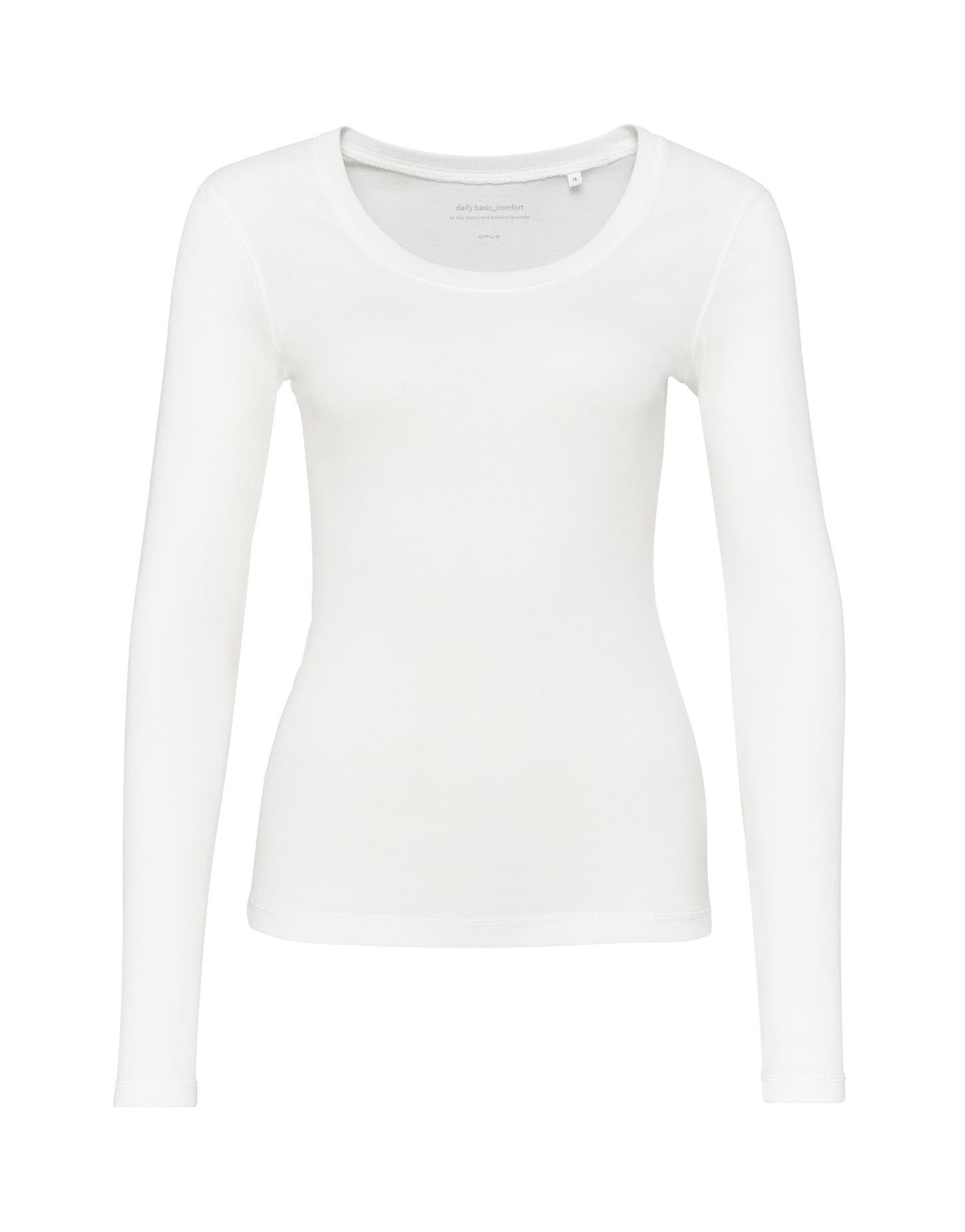 Opus Damen Langarmshirt 236879343 Milk
