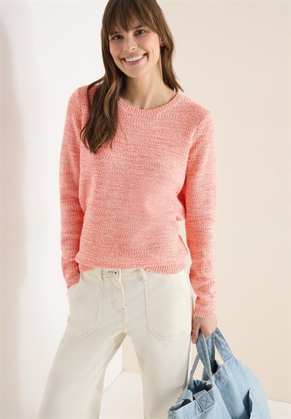 Space Dye Pullover cherry tomato orange