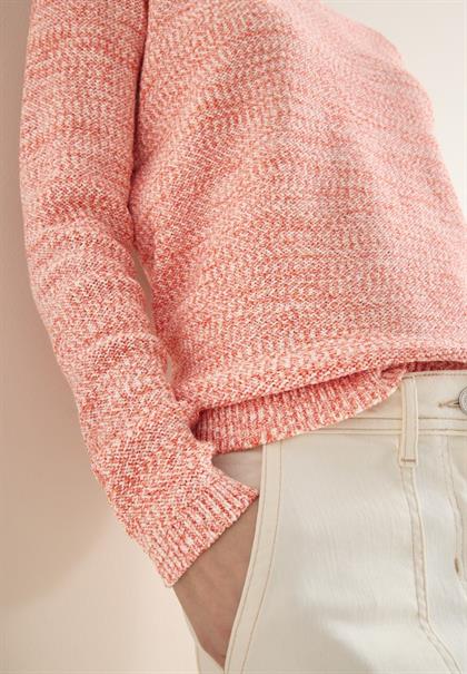 Space Dye Pullover cherry tomato orange
