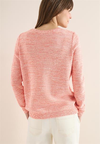 Space Dye Pullover cherry tomato orange