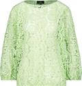 Spitzenshirt mit U Boot Ausschnitt pastell green