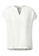 Split Neck Bluse in Unifarbe off white