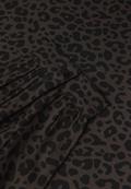 Split Neck Leo Bluse darkest brown