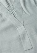 Split Neck Melange Tunika nile blue mel.