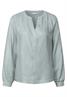 Split Neck Melange Tunika nile blue mel.