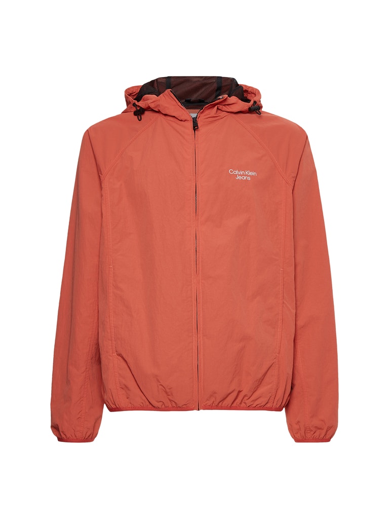 Calvin Klein Jeans Herren Jacke STACKED LOGO WINDBREAKER rhubarb  
