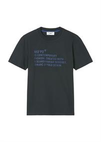 Statement-T-Shirt relaxed blau2