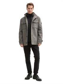 steel grey wool twill