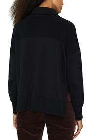 Stehkragen-Pullover aus Organic Cotton black