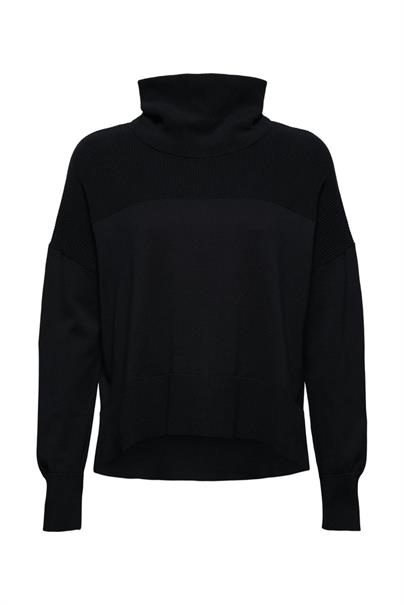 Stehkragen-Pullover aus Organic Cotton black