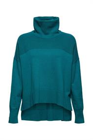 Stehkragen-Pullover aus Organic Cotton emerald green