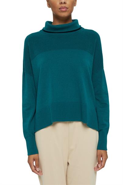 Stehkragen-Pullover aus Organic Cotton emerald green