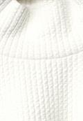 Stehkragenshirt mit Struktur off white