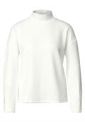 Stehkragenshirt mit Struktur off white
