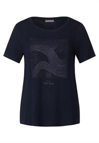 Steinchen Print Shirt deep blue