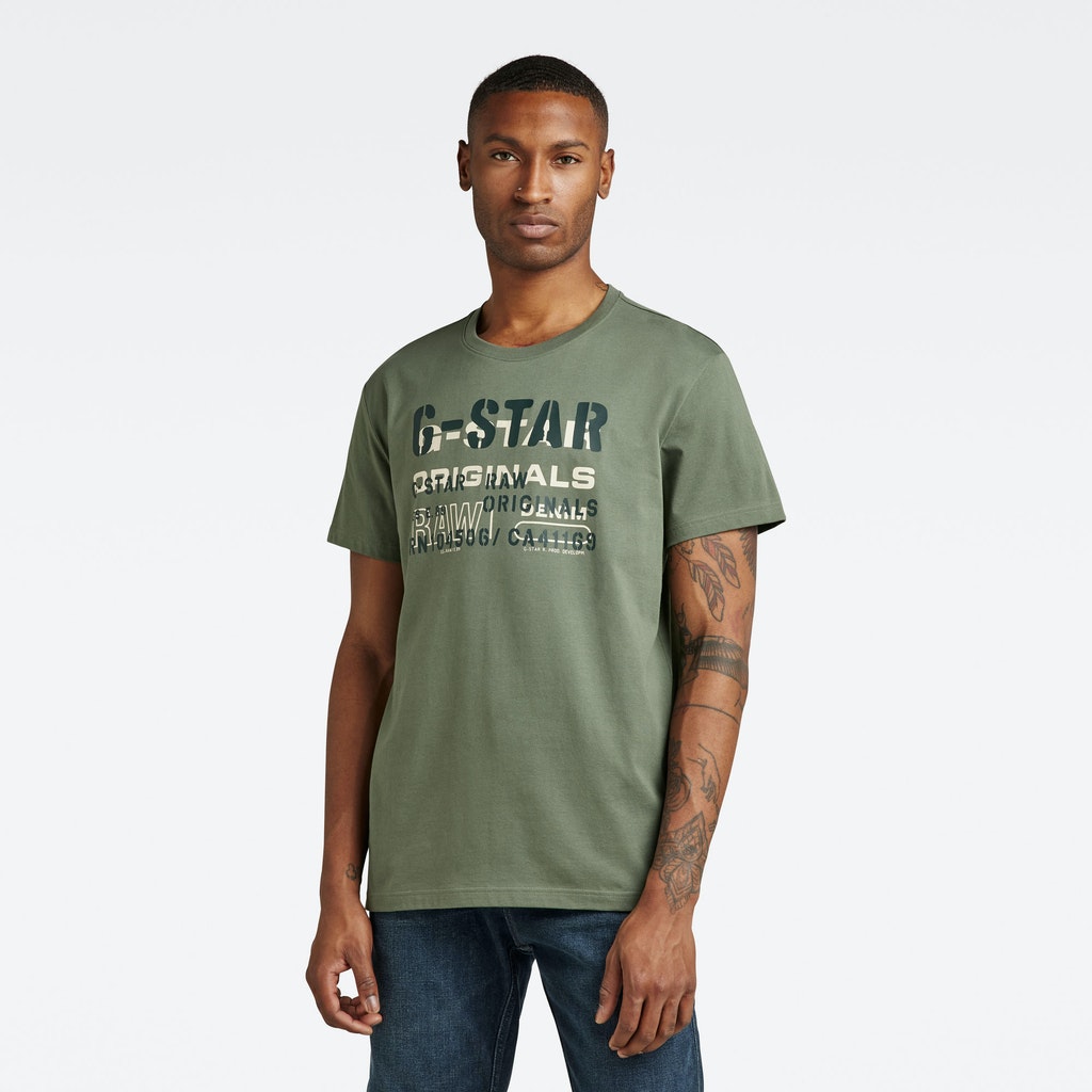 G-star Raw Herren T-Shirt D22207-336-8165 Lt Hunter