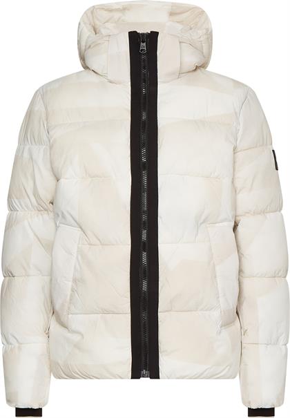 Steppjacke Aus Recyceltem Nylon shadow print egret stony beige