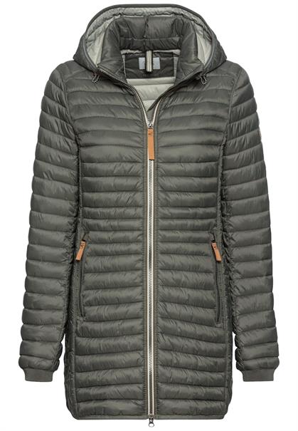 Steppjacke aus recyceltem Polyamid khaki