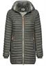 Steppjacke aus recyceltem Polyamid khaki