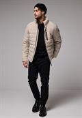 Steppjacke im Biker-Look pure beige