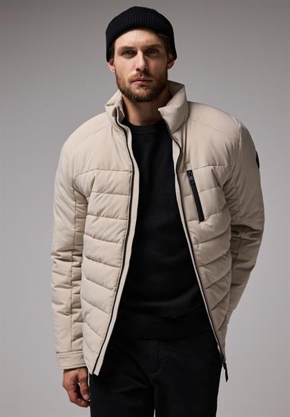 Steppjacke im Biker-Look pure beige