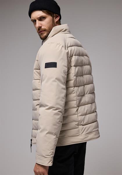 Steppjacke im Biker-Look pure beige