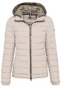 Steppjacke mit abnehmbarer Kapuze almond