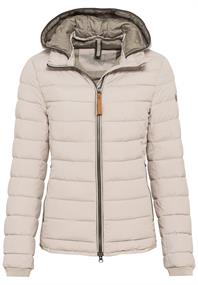 Steppjacke mit abnehmbarer Kapuze almond
