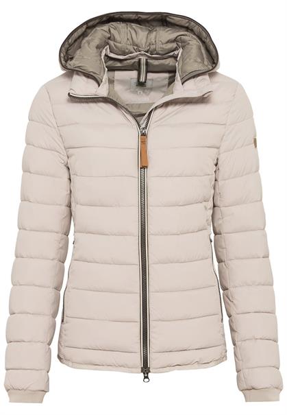 Steppjacke mit abnehmbarer Kapuze almond