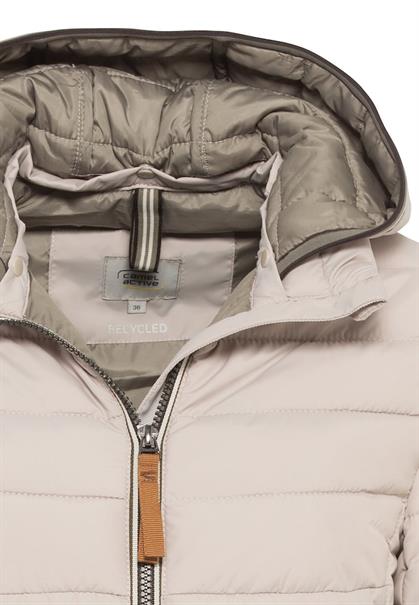 Steppjacke mit abnehmbarer Kapuze almond
