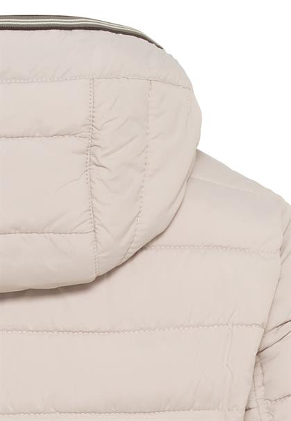 Steppjacke mit abnehmbarer Kapuze almond