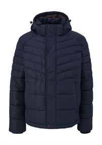 Steppjacke mit abnehmbarer Kapuze blau