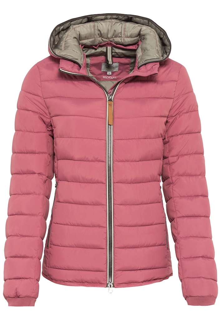 Camel Active mit Kapuze Steppjacke bequem kaufen online Jacke Damen kurz abnehmbarer rosewood bei