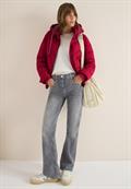 Steppjacke mit Kapuze beaujolais red