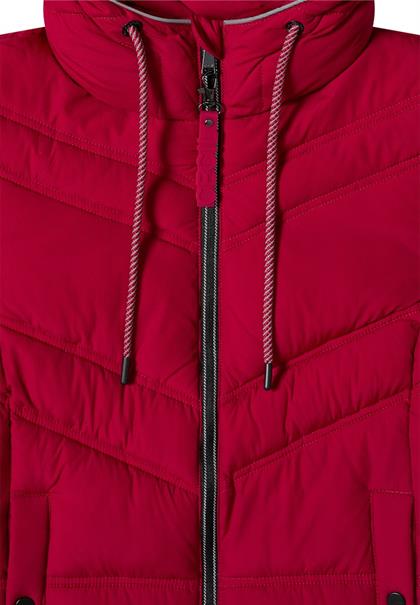 Steppjacke mit Kapuze beaujolais red
