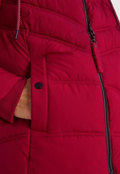 Steppjacke mit Kapuze beaujolais red