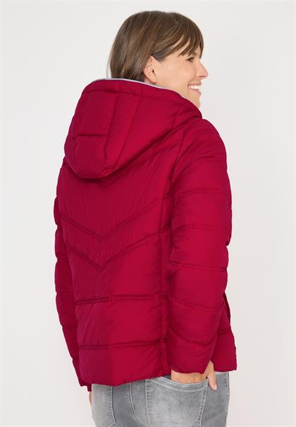 Steppjacke mit Kapuze beaujolais red