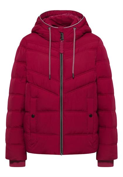 Steppjacke mit Kapuze beaujolais red