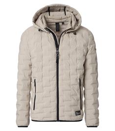 Steppjacke mit Kapuze beige