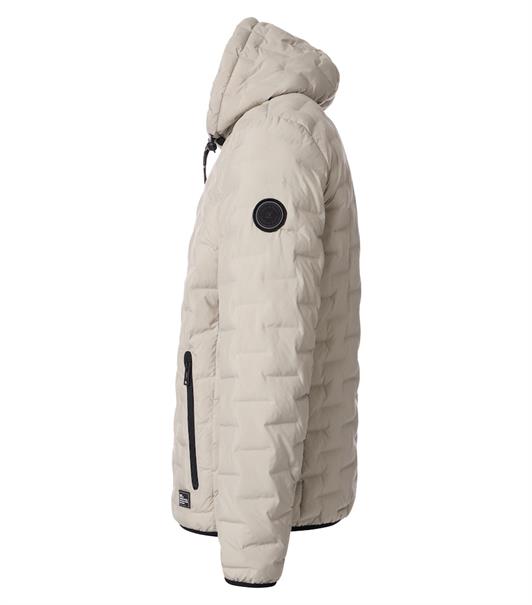 Steppjacke mit Kapuze beige