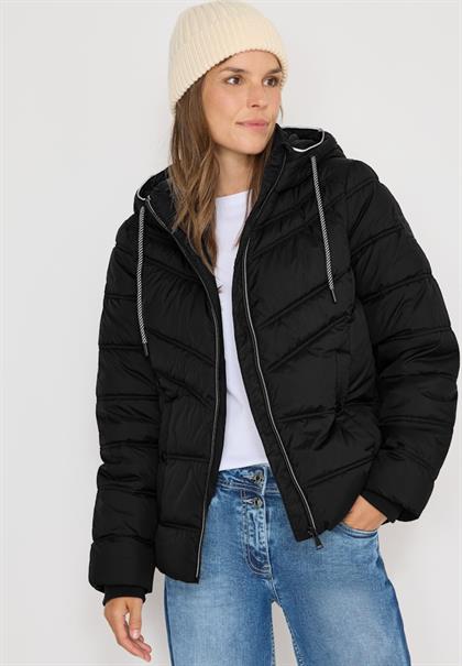 Steppjacke mit Kapuze black
