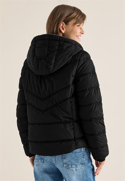 Steppjacke mit Kapuze black