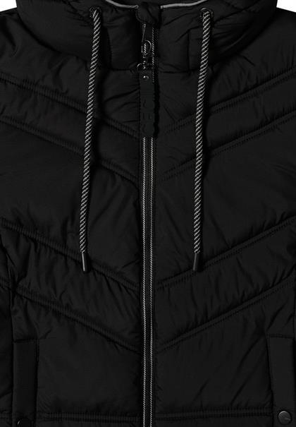 Steppjacke mit Kapuze black