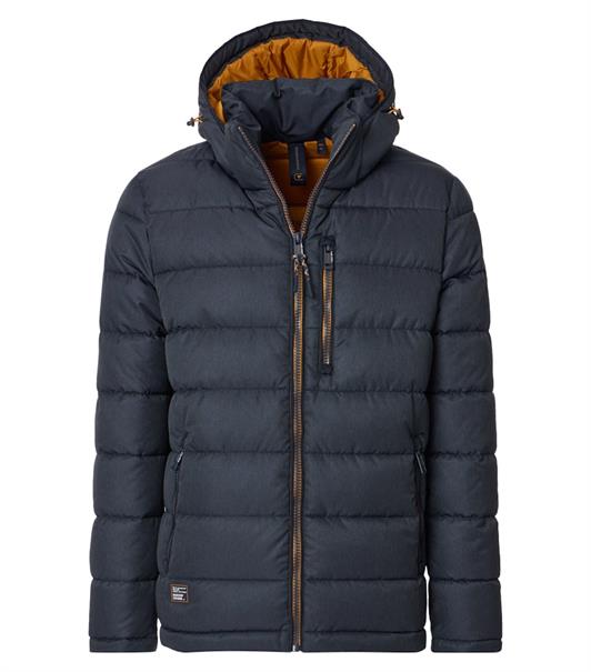Steppjacke mit Kapuze blau