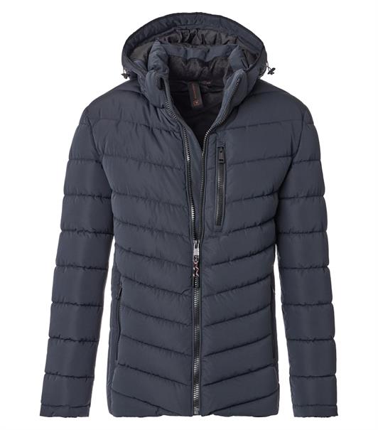 Steppjacke mit Kapuze blau